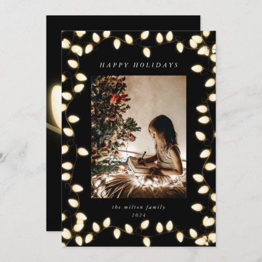 ゴールデンクリスマスライトワンフォト シーズンカード (正面/裏面)