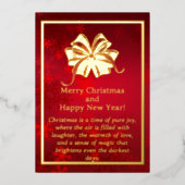 ゴールデンクリスマスリボン箔カード 箔シーズンカード (正面)