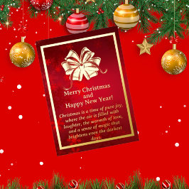 ゴールデンクリスマスリボン箔カード 箔シーズンカード