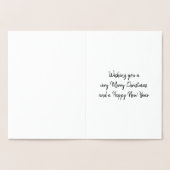 ゴールデンクリスマスリースメリークリスマスフォイルカード 箔カード (内部)