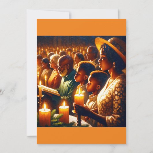 ゴールデンクリスマス合唱団お祝い シーズンカード (正面)