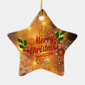 ゴールデンクリスマス セラミックオーナメント