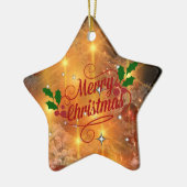 ゴールデンクリスマス セラミックオーナメント (左)