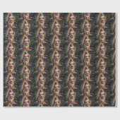 ゴールデンクリスマス ラッピングペーパー (フラット)