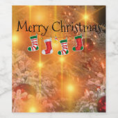 ゴールデンクリスマス ワインラベル (シングルラベル)