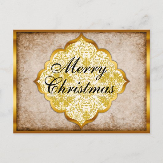 ゴールデンクリスマ伝統的ス シーズンポストカード (正面)