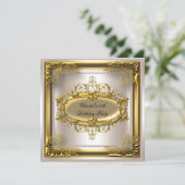 ゴールデンクリームエリートエレガントバースデーパーティー 招待状 (スタンド正面)