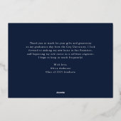 ゴールデンクレスト | 卒業エレガント感謝金ゴールド 箔招待状 (裏面)