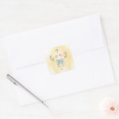  ゴールデンクロスの花の洗礼 スクエアステッカー  スクエアシール (封筒)