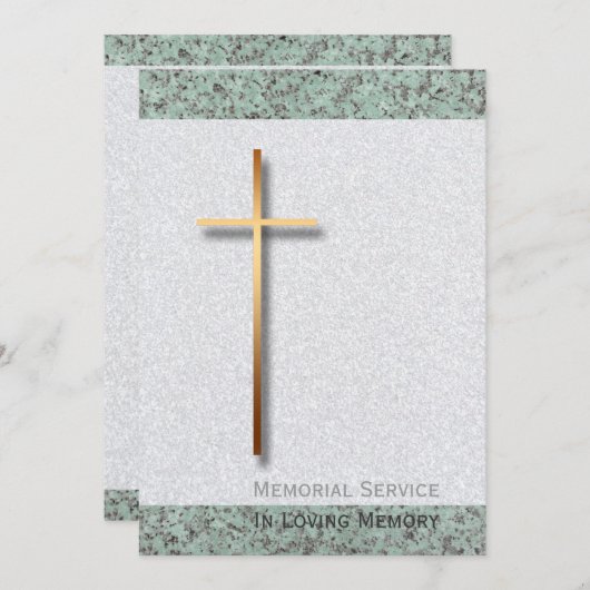 ゴールデンクロスストーン1葬儀のお知らせ 招待状 (正面/裏面)