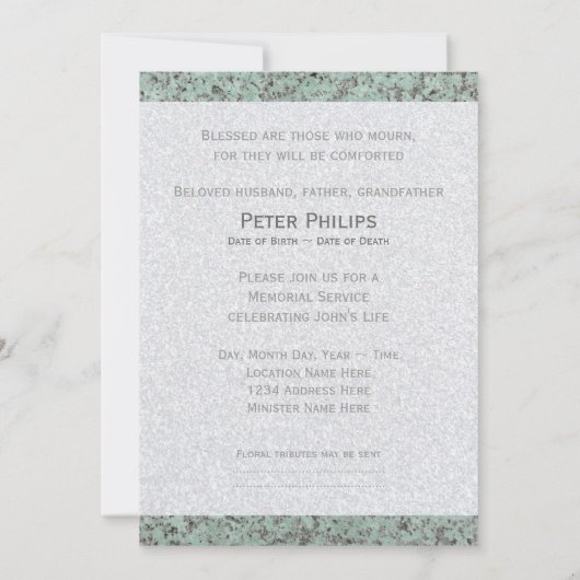 ゴールデンクロスストーン2葬式発表 招待状 (裏面)