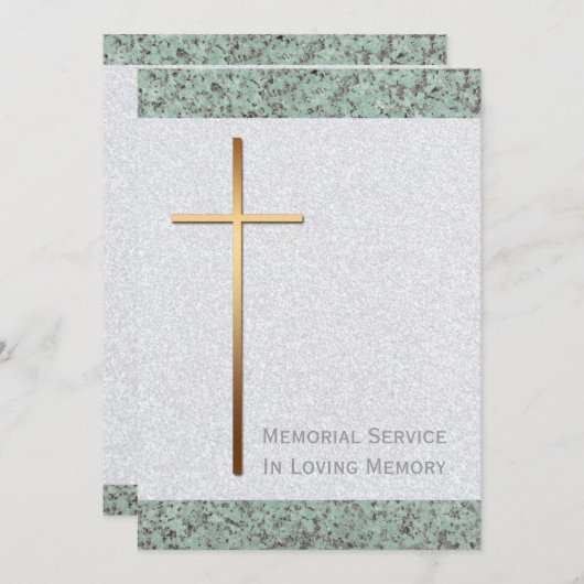 ゴールデンクロスストーン2葬式発表 招待状 (正面/裏面)