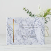 ゴールデンクロスマーブル2 葬儀のお知らせ 招待状 (スタンド正面)