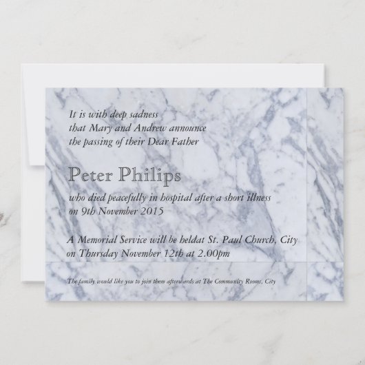 ゴールデンクロス大理石2葬儀のお知らせ 招待状 (裏面)