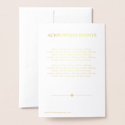 ゴールデンクロス&レイエレガントズ葬儀プログラム 箔カード (裏面封筒付き)