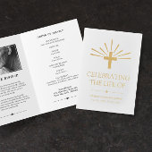 ゴールデンクロス&レイエレガントズ葬儀プログラム 箔カード