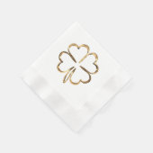 ゴールデンクロフェイクーバーグッドラック 縁ありカクテルナプキン (角)