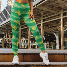 ゴールデンクローバーパトリックと緑のストリプルパターン