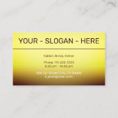 ゴールデンクロームグラデーションロゴカー写真テンプレート 名刺 (裏面)