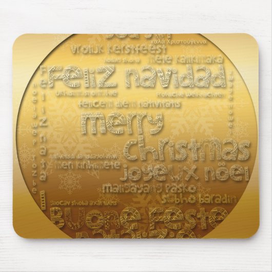 ゴールデンク国際的リスマスグリーティング – マウスパッド (正面)