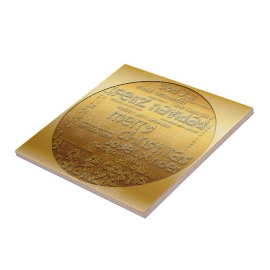 ゴールデンク国際的リスマスナビダータイル タイル (側面)