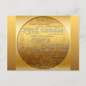 ゴールデンク国際的リスマスNavidad hポストカード シーズンポストカード (正面)