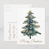 ゴールデングエレガントリーメリークリスマスツリー シーズンポストカード (正面/裏面)