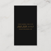 ゴールデングラスのワインメーカーのソムリエブラックカード 名刺 (裏面)