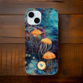 ゴールデングラセフクラゲin海wモノグラムイニシャル Case-Mate iPhoneケース