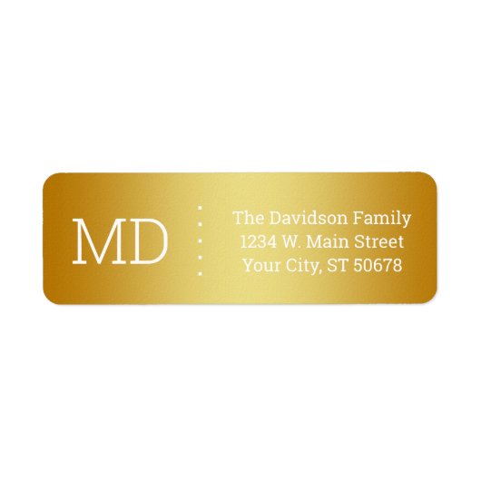 ゴールデングラデーションサーフェステクスチャ ラベル (正面)