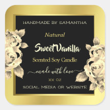 ゴールデングラデーションブラックフローラ製品の包装ラベル