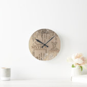 ゴールデングラマーグリッタースパークドリップスウィート16誕生日 ラウンド壁時計 (ホーム)