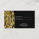 ゴールデングラムチーテプリントエキゾチック友人を参照 紹介カード (裏面)