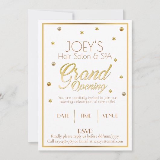 ゴールデングランドオープニングセレモニー招待状カード シーズンカード (正面)