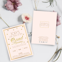 ゴールデングランドオープニングセレモニー招待状カード