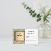 ゴールデングリタリーフォイルグラマラス美しいサロン 予約カード (スタンド正面)