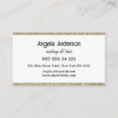 ゴールデングリタリーフォイルグラマラス美しいサロン 予約カード (裏面)