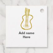 ゴールデングリッターアコースティックギター名ドードル フェイバータグ (裏面)