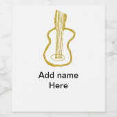 ゴールデングリッターアコースティックギター名ドードル ワインラベル (シングルラベル)