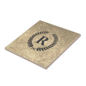 ゴールデングリッターウィズモノグラム タイル (側面)