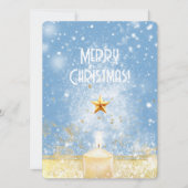 ゴールデングリッターキャンドルクリスマス シーズンカード (正面)