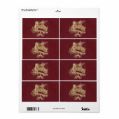 ゴールデングリッタークリスマス – ラベル (フルシート)