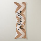 ゴールデングリッターシェブロン ボディピロー (正面縦)