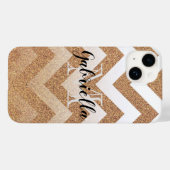 ゴールデングリッターシェブロン Case-Mate iPhoneケース (裏面 (横))