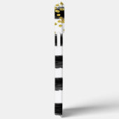 ゴールデングリッターストライプブラックイラストレーション Case-Mate iPhoneケース (裏面 / 右)