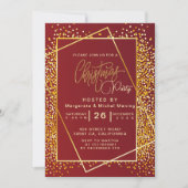 ゴールデングリッタースパークルライツクリスマスイブパーティー 招待状 (正面)