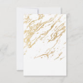 ゴールデングリッタースパーパーソナライズされたクル結婚ズ サンキューカード (裏面)