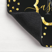 ゴールデングリッタードットモノグラム マウスパッド (コーナー)