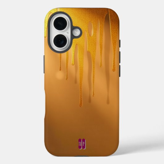 ゴールデングリッタードリップスウォームグロー Case-Mate iPhoneケース (裏面)