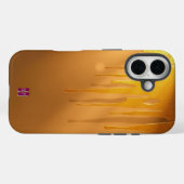 ゴールデングリッタードリップスウォームグロー Case-Mate iPhoneケース (裏面 (横))